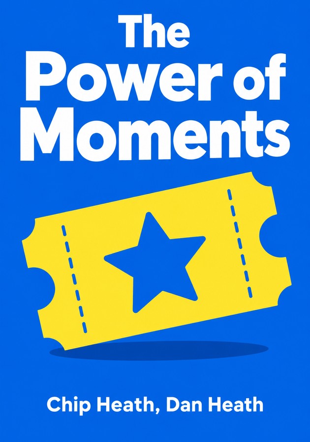 Book cover of The Power of Moments by Chip Heath — critical summary review on 12min