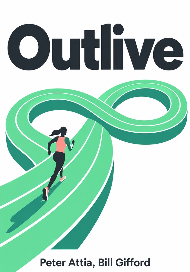 Book cover of Outlive by Peter Attia — critical summary review on 12min