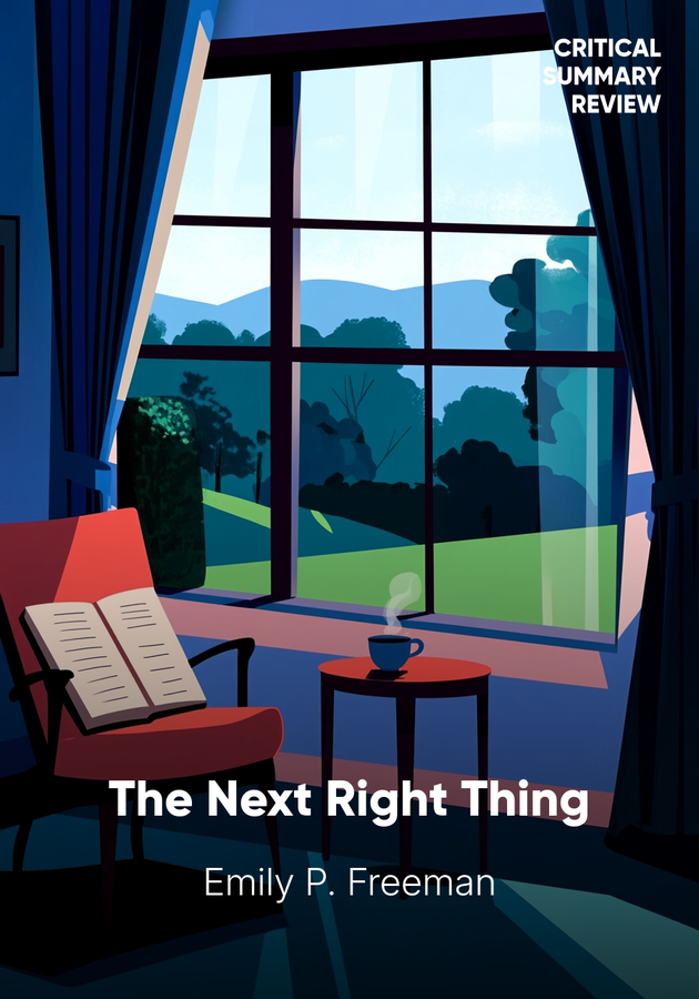 Book cover of The Next Right Thing by Emily P. Freeman — critical summary review on 12min
