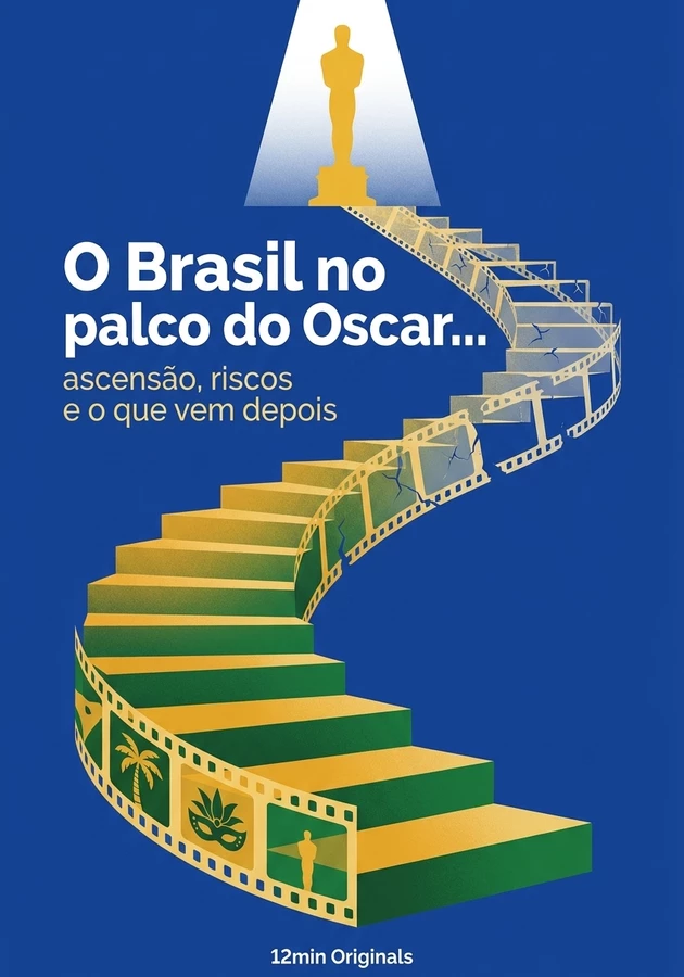 Capa do livro O Brasil no palco do Oscar... ascensão, riscos e o que vem depois, de 12min Originals — resumo e resenha crítica no 12min