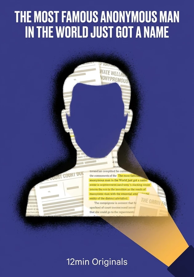 Book cover of The Most Famous Anonymous Man in the World Just Got a Name by 12min Originals — critical summary review on 12min