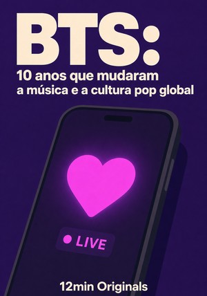 Capa do livro BTS: 10 anos que mudaram a música e a cultura pop global, de 12min Originals — resumo e resenha crítica no 12min