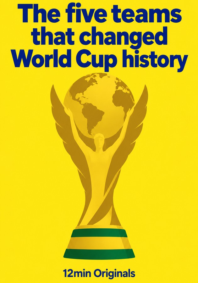 Book cover of The five teams that changed World Cup history by 12min Originals — critical summary review on 12min