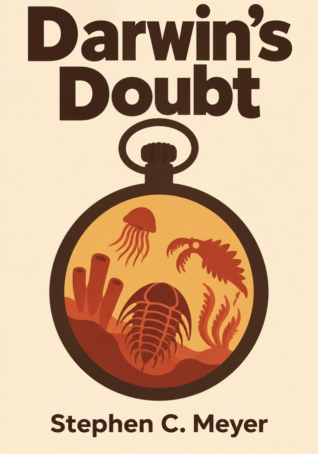 Book cover of Darwin's Doubt by Stephen C. Meyer — critical summary review on 12min