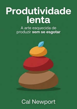 Capa do livro Produtividade lenta, de Cal Newport — resumo e resenha crítica no 12min