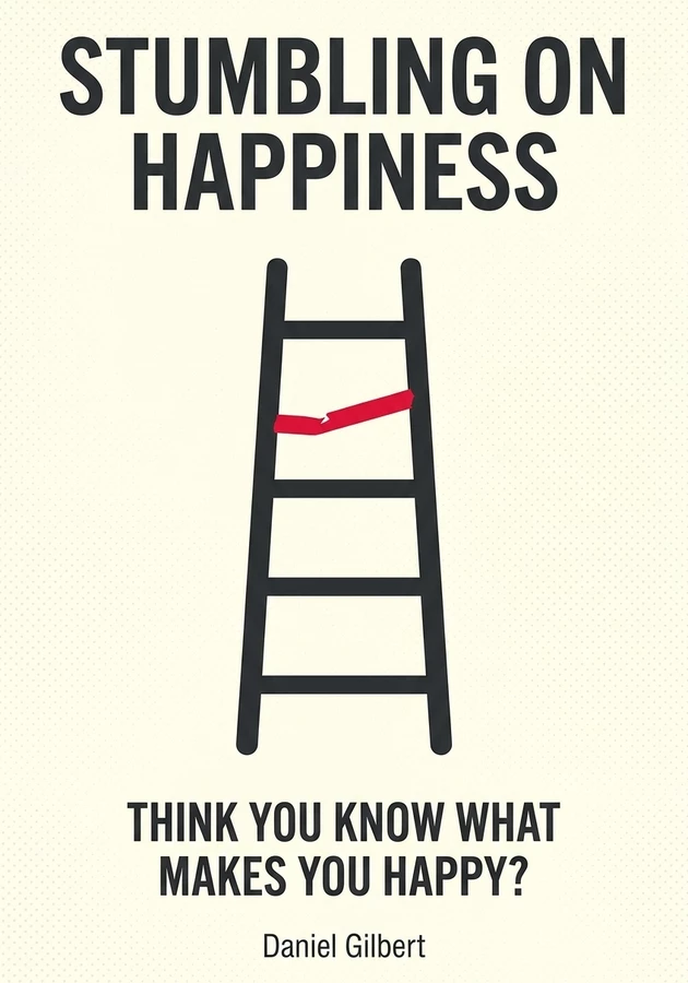 Book cover of Stumbling on Happiness by Daniel Gilbert — critical summary review on 12min