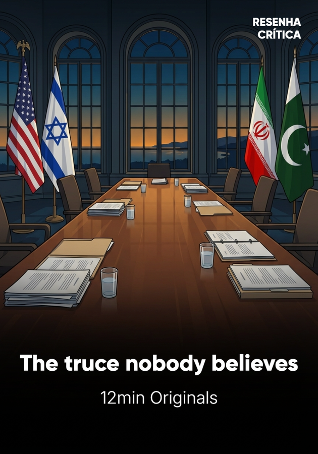 Book cover of The truce nobody believes: Iran, the US, and Israel stop shooting, for now by 12min Originals — critical summary review on 12min