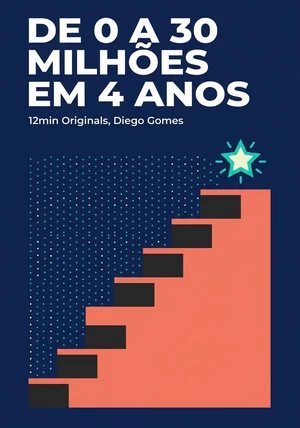 Capa do livro De 0 a 30 milhões em 4 anos, de 12min Originals & Diego Gomes — resumo e resenha crítica no 12min