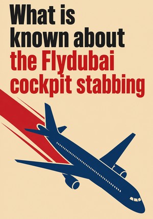 Book cover of What is known about the Flydubai cockpit stabbing by 12min Originals — critical summary review on 12min