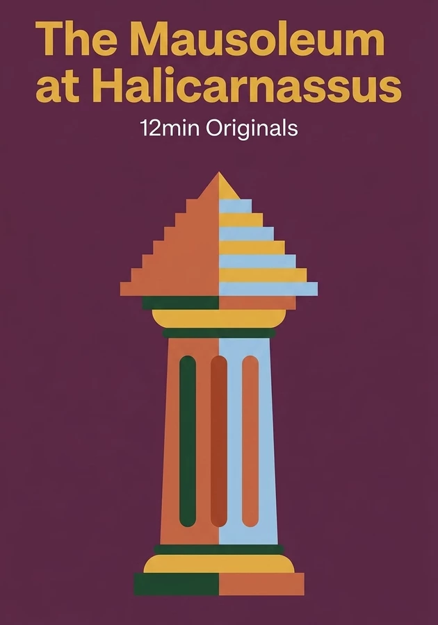 Book cover of The Mausoleum at Halicarnassus by 12min Originals — critical summary review on 12min