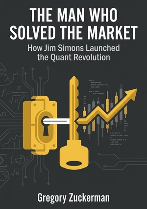 Book cover of The Man Who Solved the Market by Gregory Zuckerman — critical summary review on 12min