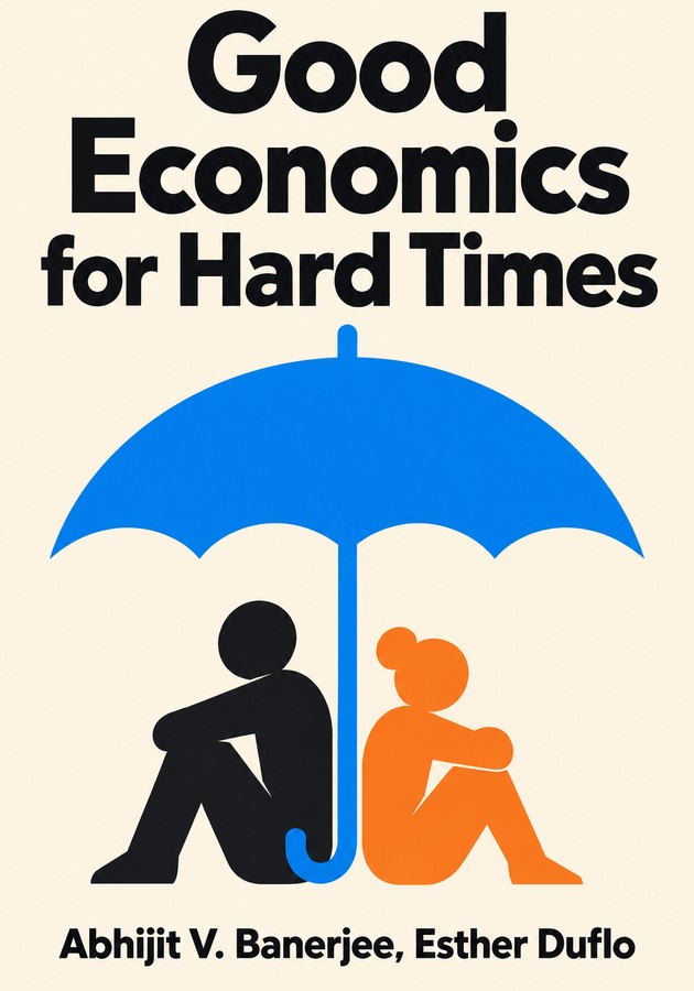 Book cover of Good Economics for Hard Times by Esther Duflo — critical summary review on 12min