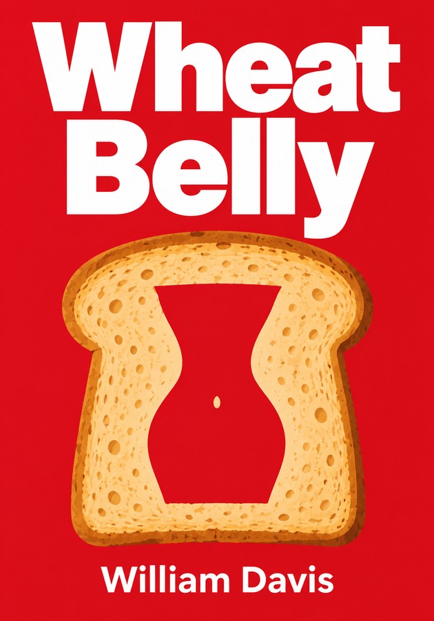 Book cover of Wheat Belly by William Davis — critical summary review on 12min