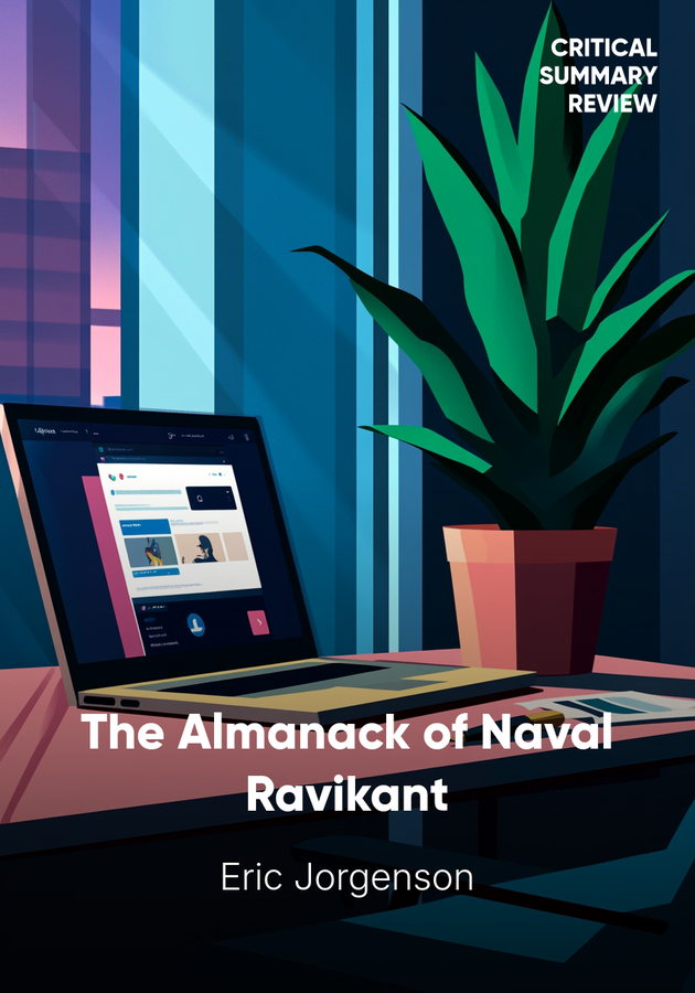 Book cover of The Almanack of Naval Ravikant by Eric Jorgenson — critical summary review on 12min