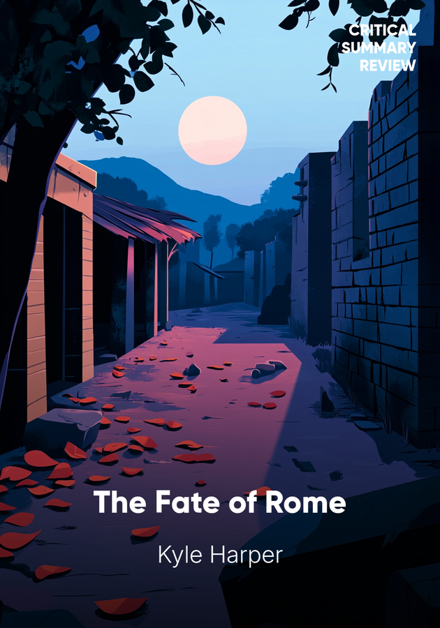 Book cover of The Fate of Rome by Kyle Harper — critical summary review on 12min