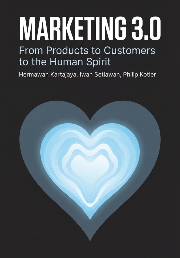 Book cover of Marketing 3.0 by Philip Kotler — critical summary review on 12min