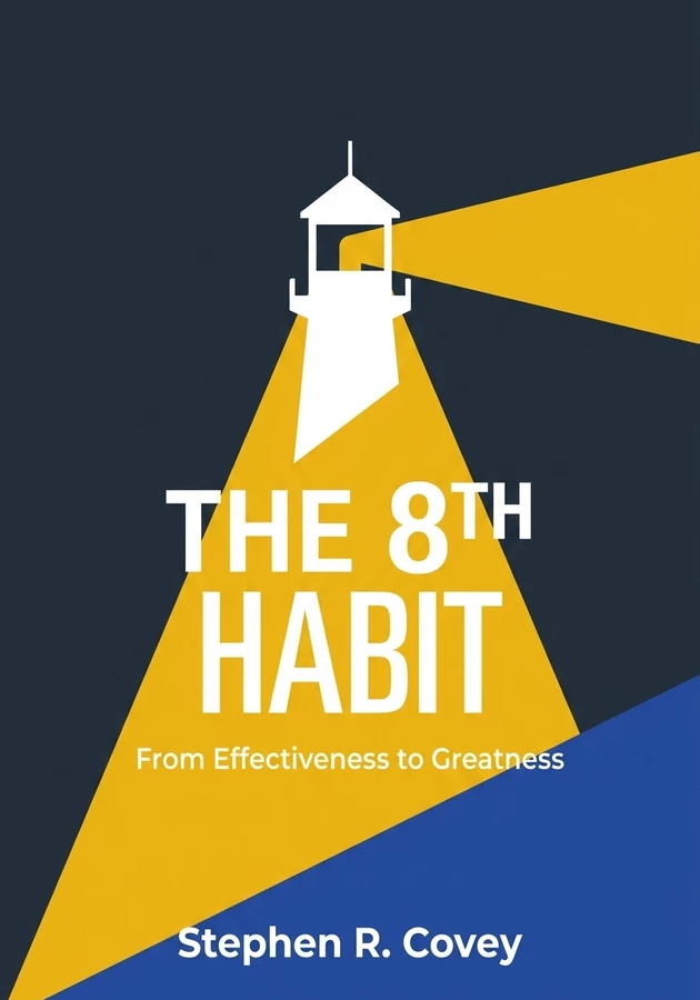 Book cover of The 8th Habit by Stephen R. Covey — critical summary review on 12min