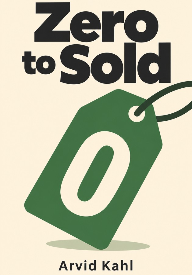 Book cover of Zero to Sold by Arvid Kahl — critical summary review on 12min