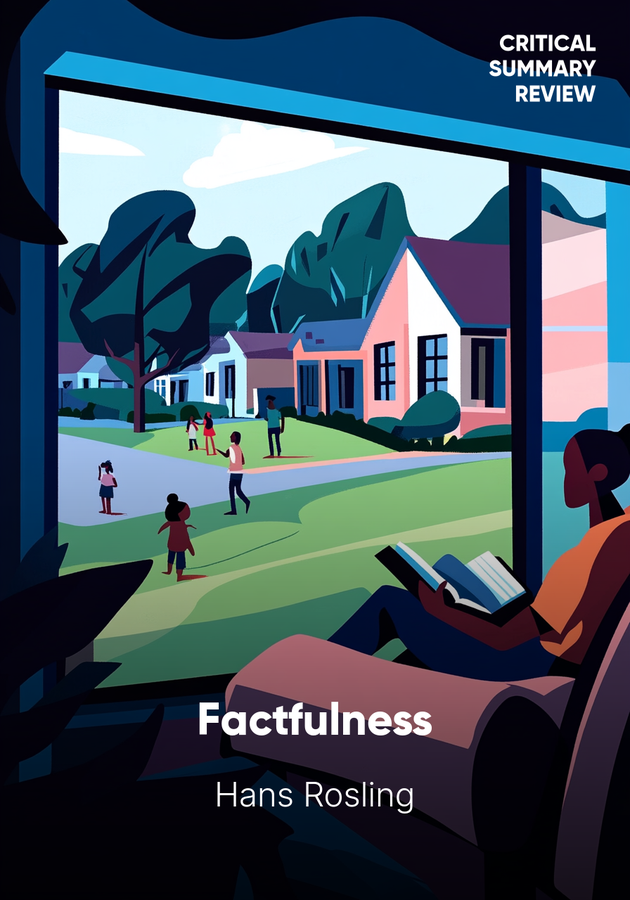 Book cover of Factfulness by Hans Rosling — critical summary review on 12min