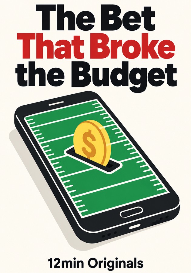 Book cover of The Bet That Broke the Budget by 12min Originals — critical summary review on 12min