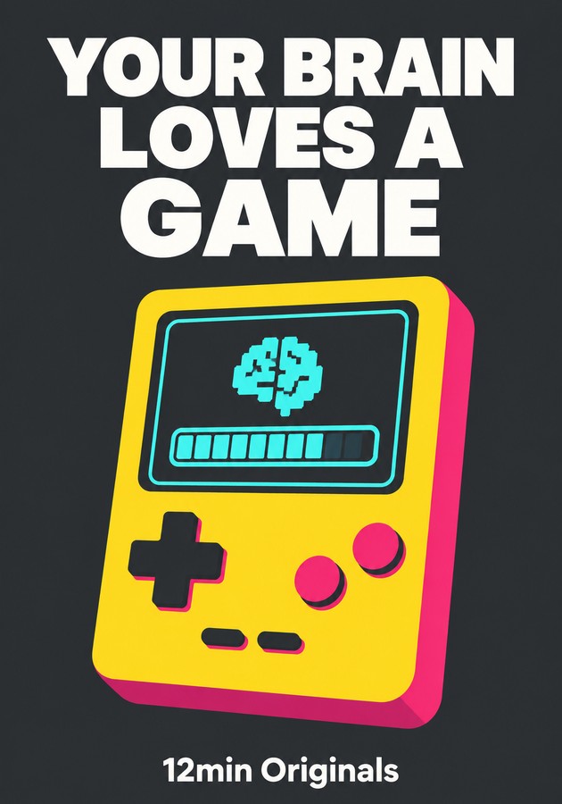 Book cover of YOUR BRAIN LOVES A GAME by 12min Originals — critical summary review on 12min