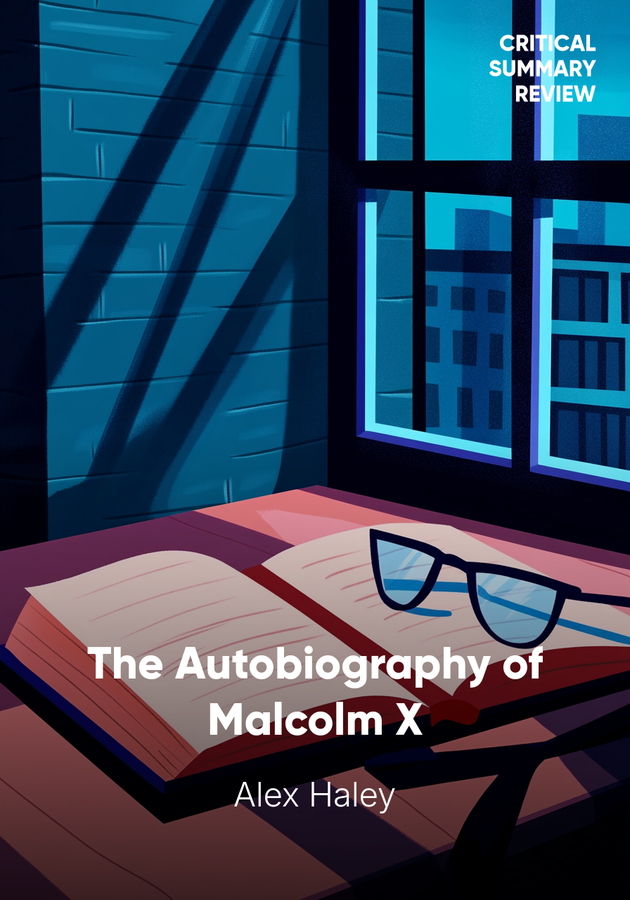 Book cover of The Autobiography of Malcolm X by Alex Haley — critical summary review on 12min