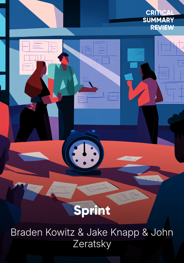 Book cover of Sprint by John Zeratsky — critical summary review on 12min