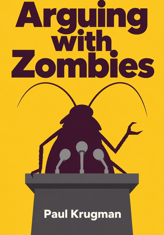 Book cover of Arguing with Zombies by Paul Krugman — critical summary review on 12min