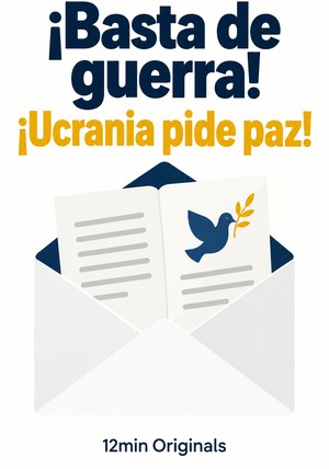 Portada del libro ¡Basta de guerra! ¡Ucrania pide paz!, de 12min Originals — resumen crítico y reseña en 12min