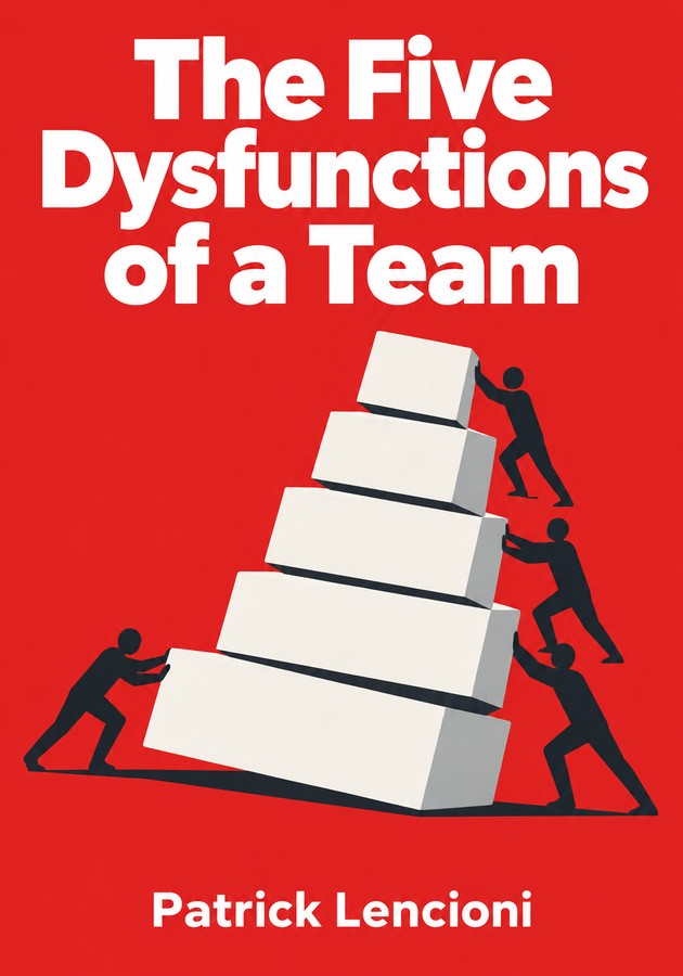 Book cover of The Five Dysfunctions of a Team by Patrick Lencioni — critical summary review on 12min