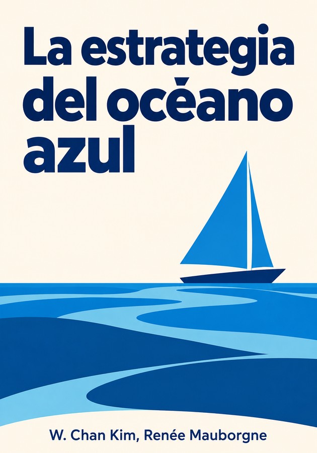 Portada del libro La estrategia del océano azul, de Renée Mauborgne — resumen crítico y reseña en 12min
