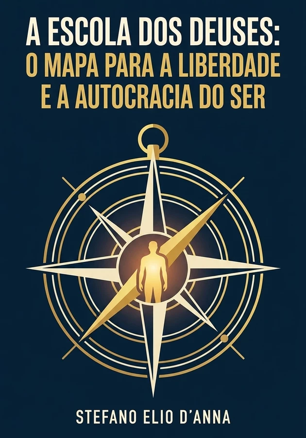 Capa do livro A Escola dos Deuses:  O Mapa para a Liberdade e a Autocracia do Ser, de Stefano Elio D'Anna — resumo e resenha crítica no 12min