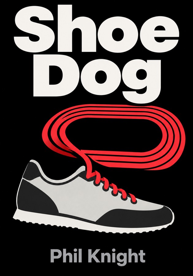 Book cover of Shoe Dog by Phil Knight — critical summary review on 12min