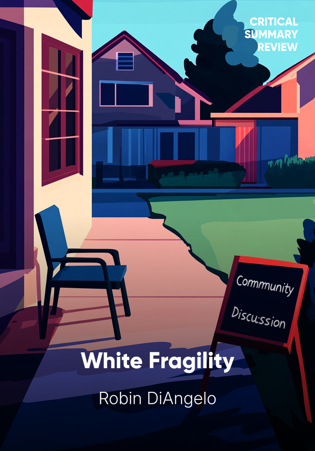 Book cover of White Fragility by Robin DiAngelo — critical summary review on 12min