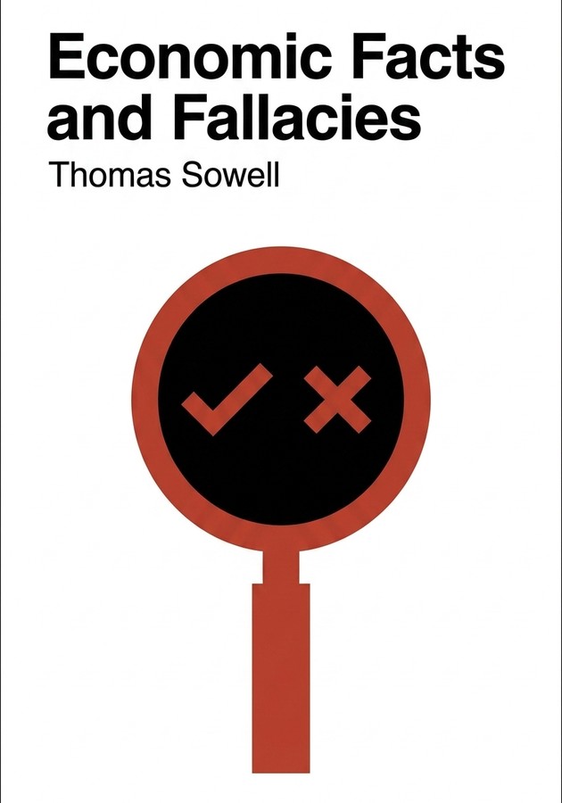 Book cover of Economic Facts and Fallacies by Thomas Sowell — critical summary review on 12min