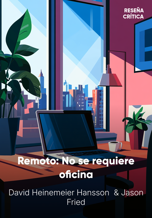 Portada del libro Remoto: No se requiere oficina, de David Heinemeier Hansson  & Jason Fried — resumen crítico y reseña en 12min
