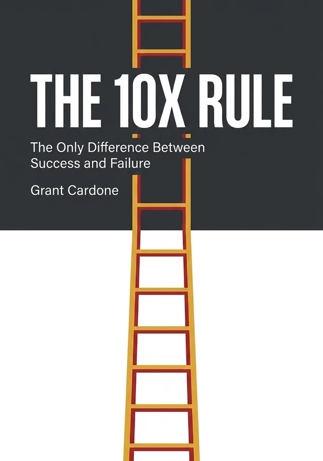 Book cover of The 10X Rule by Grant Cardone — critical summary review on 12min
