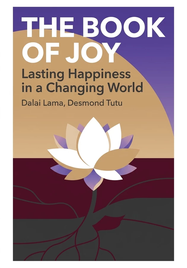 Book cover of The Book of Joy by Dalai Lama & Desmond Tutu — critical summary review on 12min