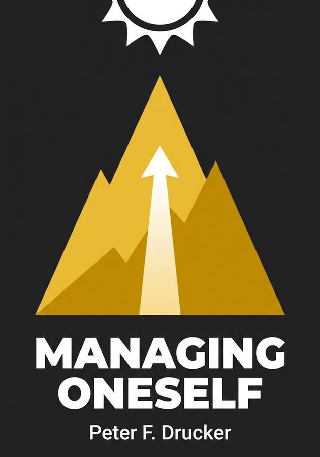 Book cover of Managing Oneself by Peter F. Drucker — critical summary review on 12min