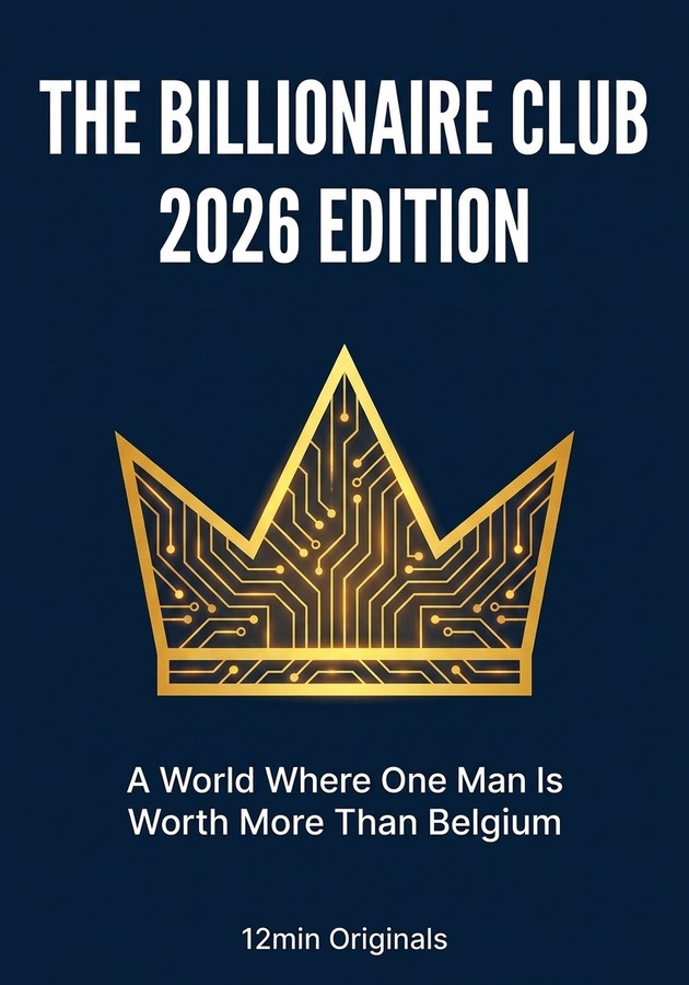 Book cover of The Billionaire Club, 2026 Edition: A World Where One Man Is Worth More Than Belgium by 12min Originals — critical summary review on 12min