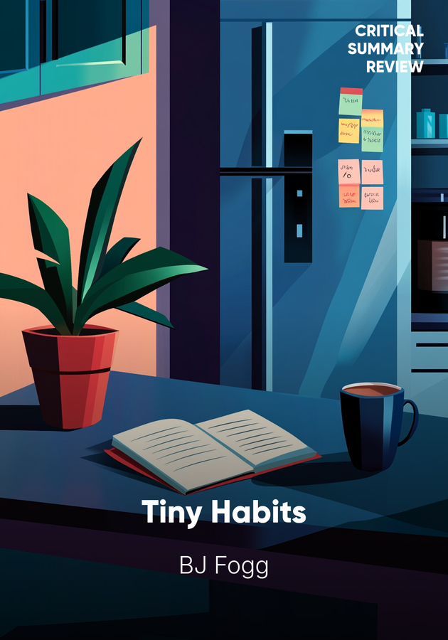 Book cover of Tiny Habits by BJ Fogg — critical summary review on 12min
