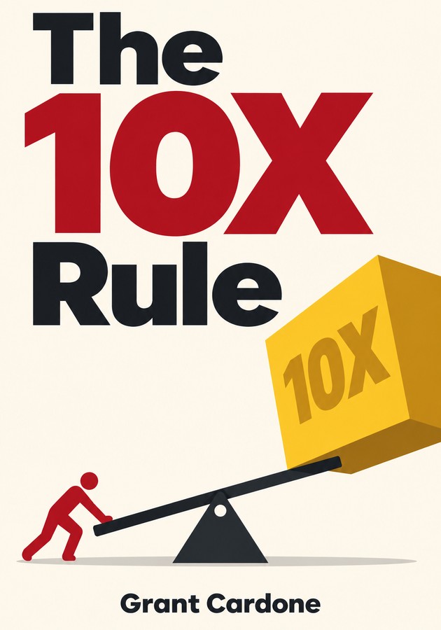 Book cover of The 10X Rule by Grant Cardone — critical summary review on 12min