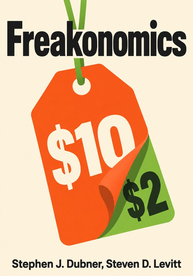 Book cover of Freakonomics by Stephen J. Dubner — critical summary review on 12min