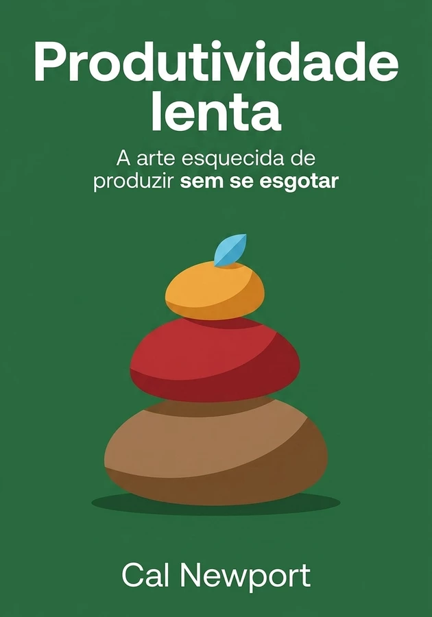 Capa do livro Produtividade lenta, de Cal Newport — resumo e resenha crítica no 12min