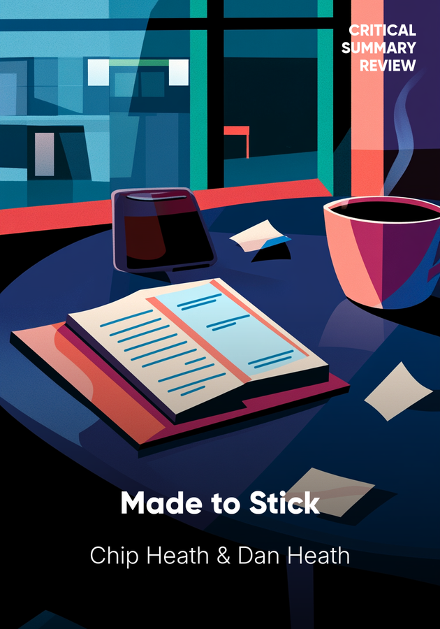 Book cover of Made to Stick by Chip Heath & Dan Heath — critical summary review on 12min
