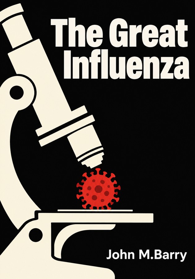 Book cover of The Great Influenza by John M.Barry — critical summary review on 12min