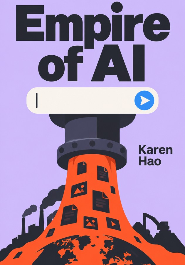 Book cover of Empire of AI by Karen Hao — critical summary review on 12min