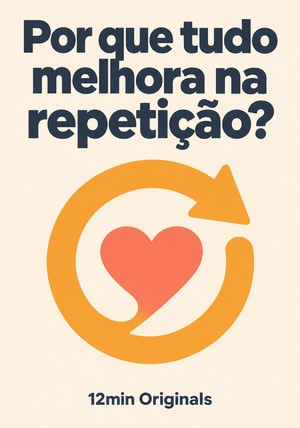 Capa do livro Por que tudo melhora na repetição?, de 12min Originals — resumo e resenha crítica no 12min
