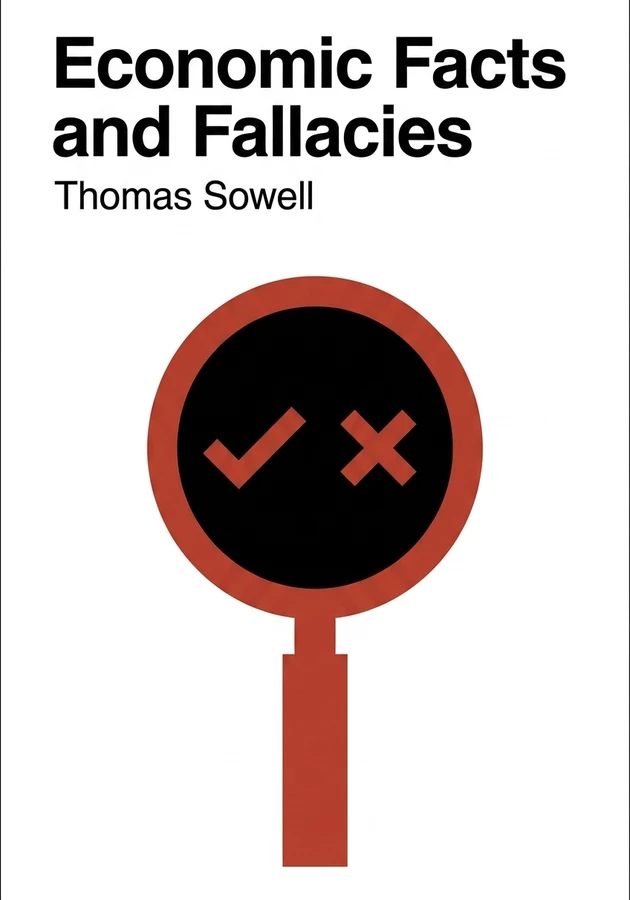 Book cover of Economic Facts and Fallacies by Thomas Sowell — critical summary review on 12min