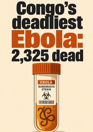 Book cover of Congo's deadliest Ebola: 2,325 dead by 12min Originals — critical summary review on 12min